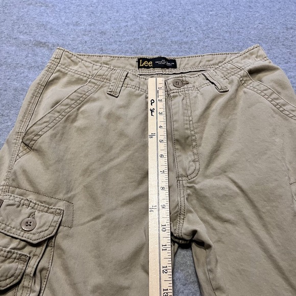 Lee Shorts Mens 30 (32 Tag) Beige Cargo 11" Inseam Midrise Outdoor Canvas - Picture 4 of 10